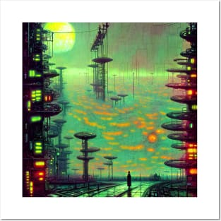 Abstract cityscape Posters and Art